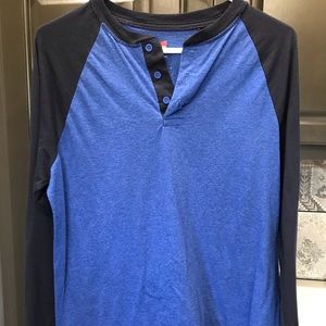 Men’s (M) Hanes L/S Blue T-shirt